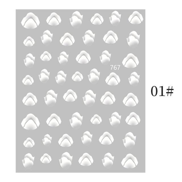 Nail Art 3D Stickers Black White Gold Love Hearts Pattern Nail Decals Manicures Nails Design Adhesive Wraps Tip Decoration Manicure Woman Decoration Nail Art Nail Ornament Self Adhesive Nail Decals Colorful Nail Sticker Jewelry Design For Nails Sliders