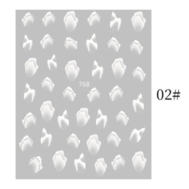 Nail Art 3D Stickers Black White Gold Love Hearts Pattern Nail Decals Manicures Nails Design Adhesive Wraps Tip Decoration Manicure Woman Decoration Nail Art Nail Ornament Self Adhesive Nail Decals Colorful Nail Sticker Jewelry Design For Nails Sliders