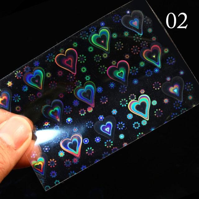 Nail Art 3D Stickers Black White Gold Love Hearts Pattern Nail Decals Manicures Nails Design Adhesive Wraps Tip Decoration Manicure Woman Decoration Nail Art Nail Ornament Self Adhesive Nail Decals Colorful Nail Sticker Jewelry Design For Nails Sliders