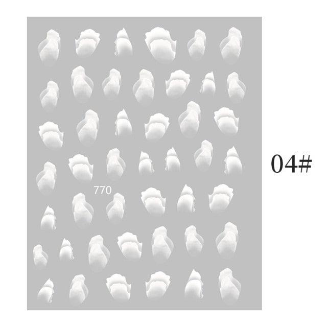 Nail Art 3D Stickers Black White Gold Love Hearts Pattern Nail Decals Manicures Nails Design Adhesive Wraps Tip Decoration Manicure Woman Decoration Nail Art Nail Ornament Self Adhesive Nail Decals Colorful Nail Sticker Jewelry Design For Nails Sliders