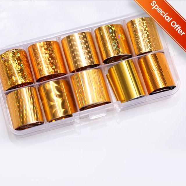 Nail Foils Fall Design Maple Leaves Flower Golden Nail Sliders Snake Leopard Decor Paper Nail Art Sticker Set Decals for Women Nail Decorations Accessories Metal Curve Stripe Lines Design Letter Nail Sticker Adhesive Decoration