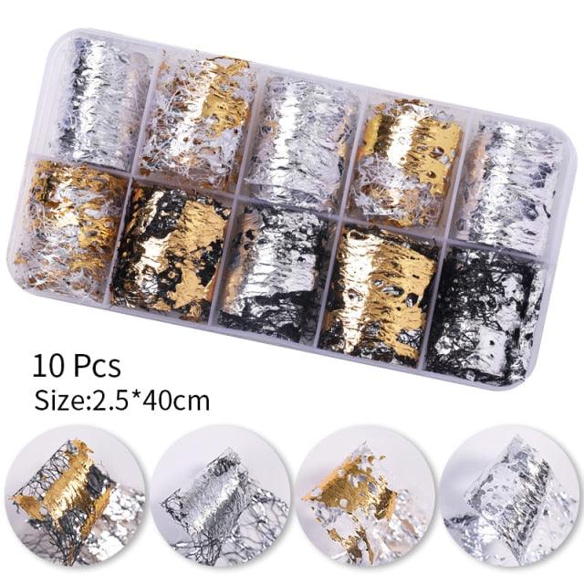 Nail Foils Fall Design Maple Leaves Flower Golden Nail Sliders Snake Leopard Decor Paper Nail Art Sticker Set Decals for Women Nail Decorations Accessories Metal Curve Stripe Lines Design Letter Nail Sticker Adhesive Decoration