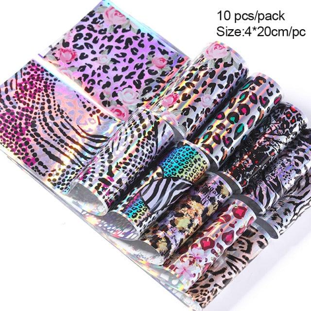 Nail Foils Fall Design Maple Leaves Flower Golden Nail Sliders Snake Leopard Decor Paper Nail Art Sticker Set Decals for Women Nail Decorations Accessories Metal Curve Stripe Lines Design Letter Nail Sticker Adhesive Decoration