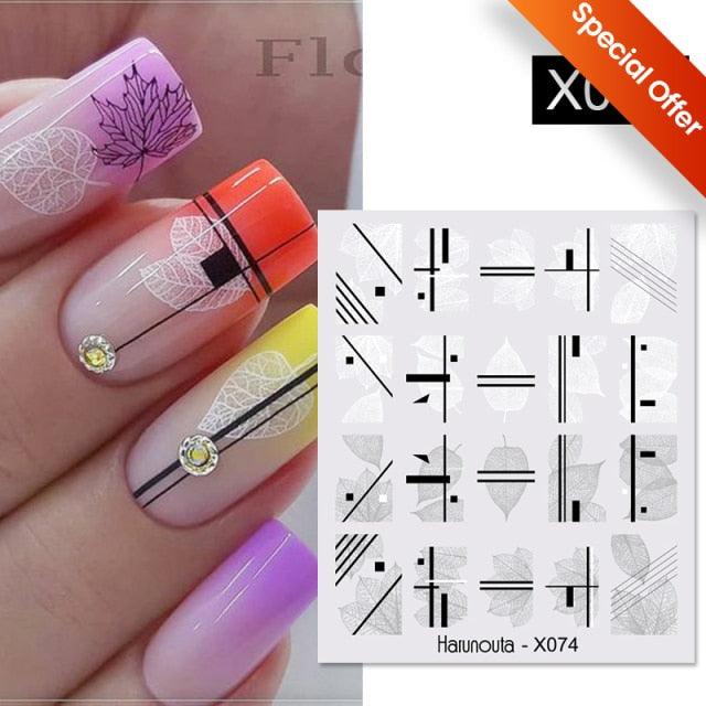 Nail Sticker Flower Water Transfer White Rose Necklace Lace Jewelry Nail Water Decal Black Wraps Tips  Nail Art Accessories Decoration Decal Self-Adhesive 3D Wave Design Decoration for Women Girls Tape Nail Art Stickers Decal Decoration