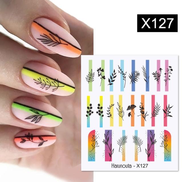 Nail Sticker Flower Water Transfer White Rose Necklace Lace Jewelry Nail Water Decal Black Wraps Tips  Nail Art Accessories Decoration Decal Self-Adhesive 3D Wave Design Decoration for Women Girls Tape Nail Art Stickers Decal Decoration