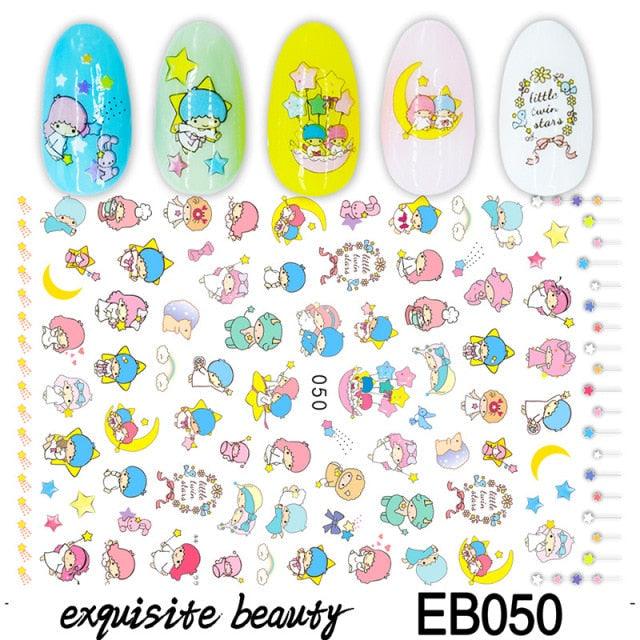 Nail Stickers Cute Rabbit Nail Art Decorations No Face Man Sliders For Manicure Cute Cartoon Nail Art Sticker Decals for Women Kids Girls Manicure Decoration Nail Art Supplies 3D Self-Adhesive Nail Decals Designer Nail Stickers for Acrylic Nails