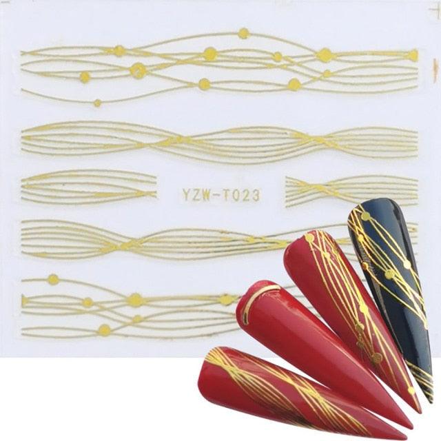 Nail Stickers for Manicure Nail Sticker Sliders For Nails Decal Self-adhesive Nails Figures Transfer Black Accessories Sliders Manicure Decoration 3D Nail Supplies Holographic Decals Transfer Sliders Nail Design Manicures Nail Self-Adhesive Sticker