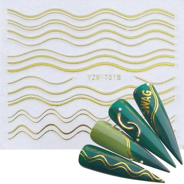 Nail Stickers for Manicure Nail Sticker Sliders For Nails Decal Self-adhesive Nails Figures Transfer Black Accessories Sliders Manicure Decoration 3D Nail Supplies Holographic Decals Transfer Sliders Nail Design Manicures Nail Self-Adhesive Sticker