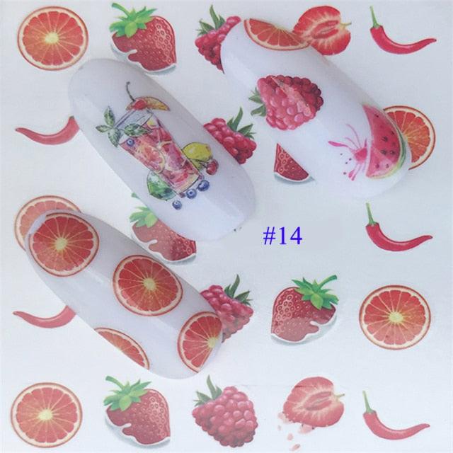 Nail Water Sticker Flower Flamingo Beauty Slider Bloom Colorful Plant Pattern 3D Manicure Sticker Nail Art Decorations Luxurious Nail Art Decoration White Feather Lace Flower Leaf Carving Design Exquisite Pattern Nail Art Supplies Self-Adhesive Nail