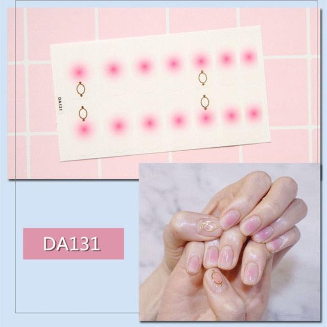 Nail Wraps Polish Decals Strips Golden Glitter 3D Adhesive Full Nail Art Stickers Manicure Kits Women Nail Decorations Accessories Metal Curve Stripe Lines Design Letter Nail Sticker Adhesive Decoration Template Nail Tool Decorations