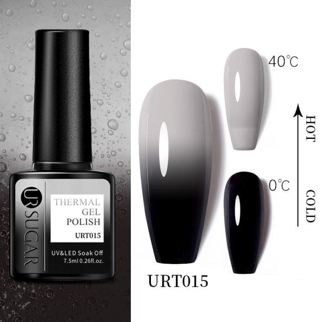 New 2022 Pink Blue Gel Nail Polish UV Color Changing Elegant Luxury Glossy Nail Design For Womens