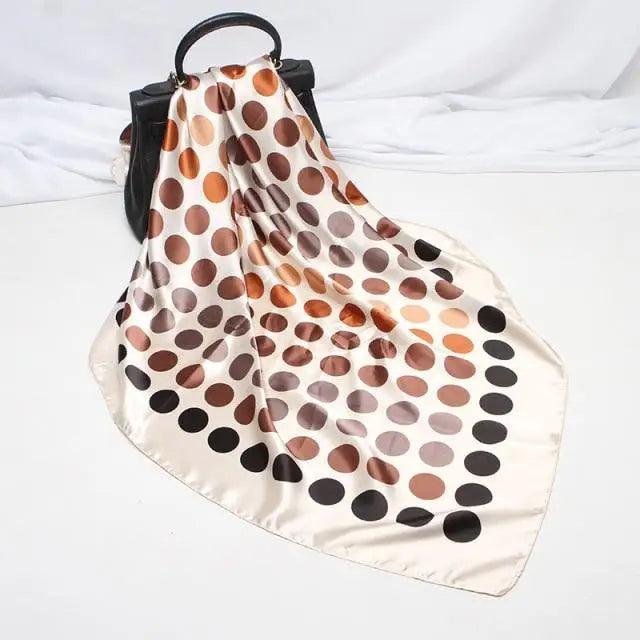 New Elegance Fashionable Scarves for Women Shawl Print Silk Satin Hijab Scarf Female Bandana 90*90cm Luxury Square Shawls Scarfs For Ladies Stevvex