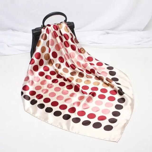 New Elegance Fashionable Scarves for Women Shawl Print Silk Satin Hijab Scarf Female Bandana 90*90cm Luxury Square Shawls Scarfs For Ladies Stevvex