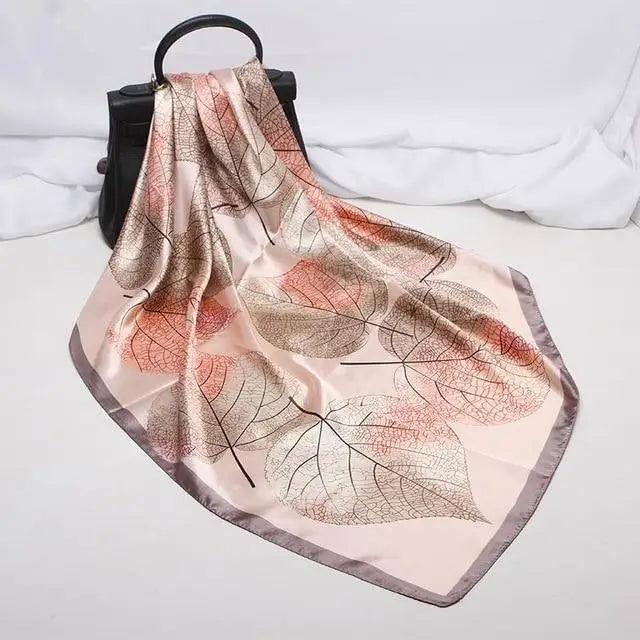 New Elegance Fashionable Scarves for Women Shawl Print Silk Satin Hijab Scarf Female Bandana 90*90cm Luxury Square Shawls Scarfs For Ladies Stevvex