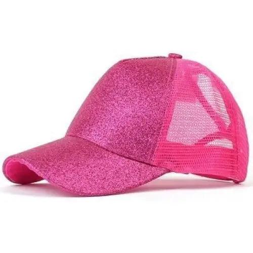 New Elegant Glitter Ponytail Baseball Caps Sequins Shining High Quality Fashionable Cap For Womens Messy Bun Adjustable Snapback Hip Hop Hat Stevvex