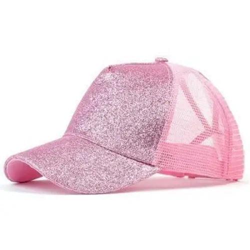 New Elegant Glitter Ponytail Baseball Caps Sequins Shining High Quality Fashionable Cap For Womens Messy Bun Adjustable Snapback Hip Hop Hat Stevvex