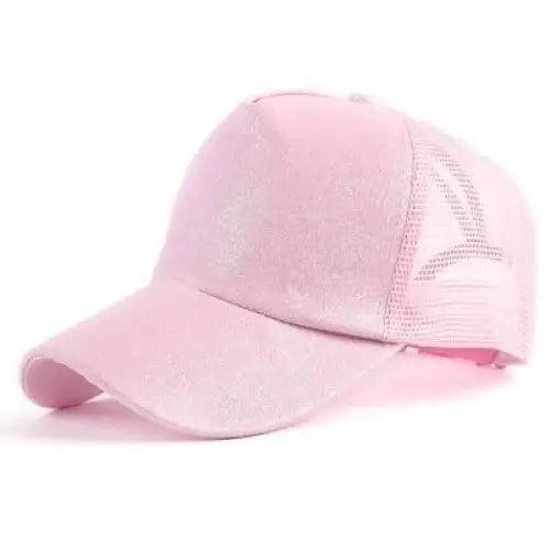 New Elegant Glitter Ponytail Baseball Caps Sequins Shining High Quality Fashionable Cap For Womens Messy Bun Adjustable Snapback Hip Hop Hat Stevvex