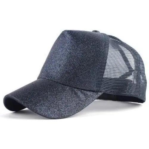 New Elegant Glitter Ponytail Baseball Caps Sequins Shining High Quality Fashionable Cap For Womens Messy Bun Adjustable Snapback Hip Hop Hat Stevvex