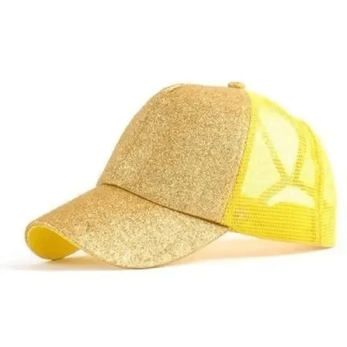 New Elegant Glitter Ponytail Baseball Caps Sequins Shining High Quality Fashionable Cap For Womens Messy Bun Adjustable Snapback Hip Hop Hat Stevvex