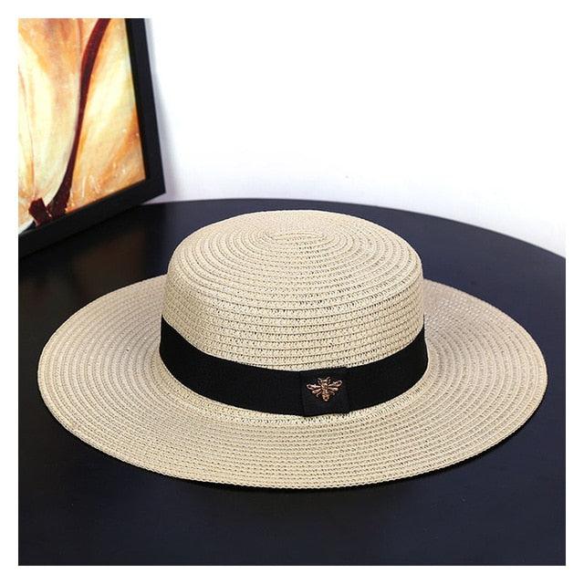 New Fashion Straw Hat Outdoor Leisure Sun Hat Women's Sun Hats UV Protection Large Wide Brim Hat Women Packable Sun Hat for Women Straw Hats Summer Beach Hat Ladies Wild Hats Straw Hat For Women Stevvex
