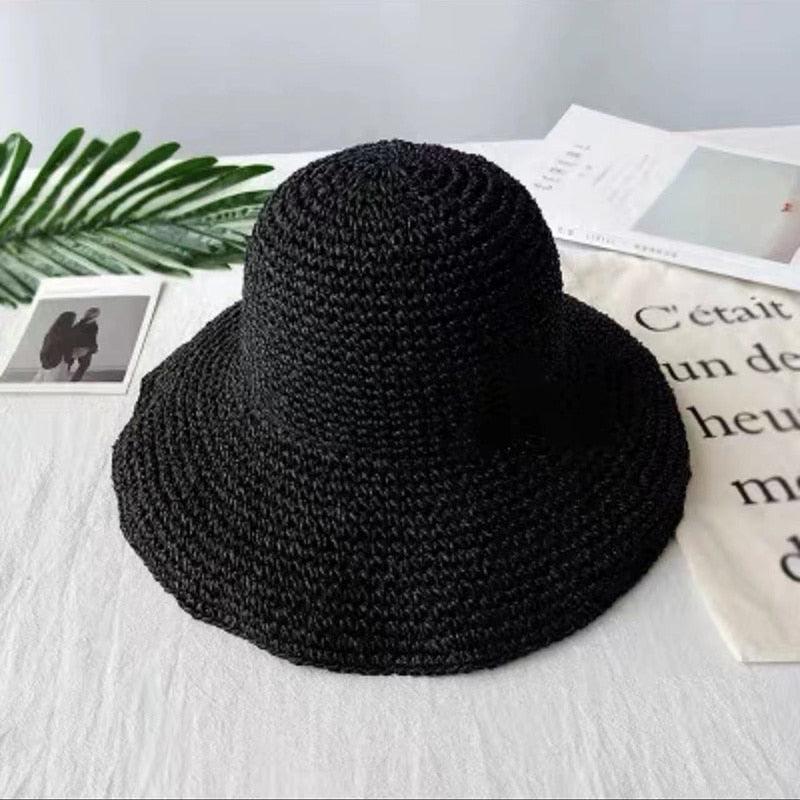 New Girl Sun Hat Unique Trendy Women's Sun Protection Hat Wide Brim Floppy Summer Hats Women Retro Casual Straw Bucket Hat Comfortable Soft Every Day Travel Hat Stevvex