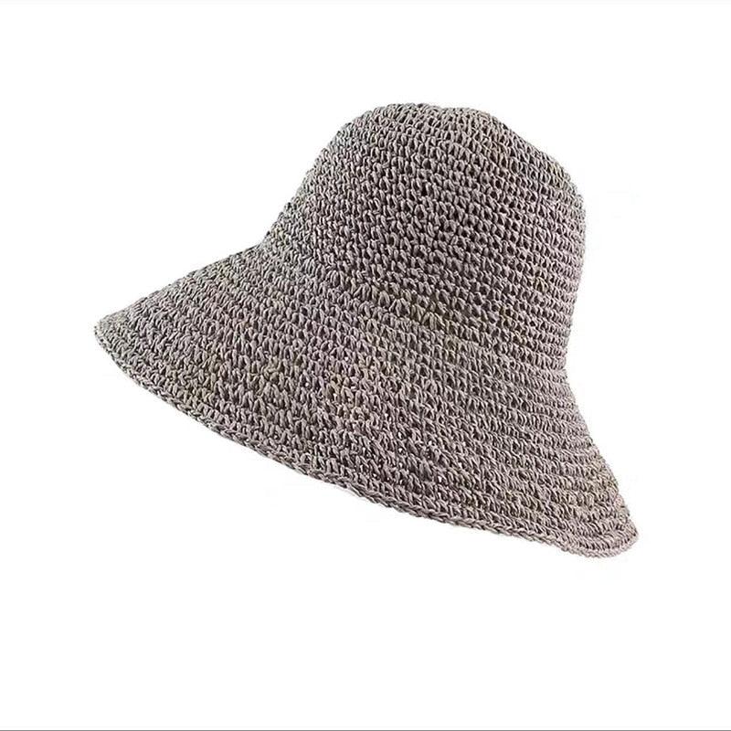 New Girl Sun Hat Unique Trendy Women's Sun Protection Hat Wide Brim Floppy Summer Hats Women Retro Casual Straw Bucket Hat Comfortable Soft Every Day Travel Hat Stevvex
