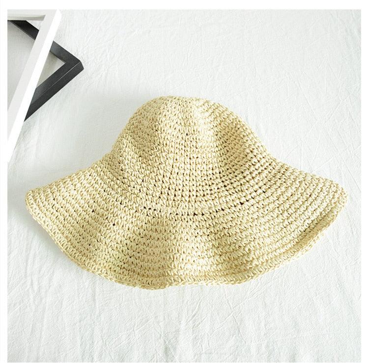 New Girl Sun Hat Unique Trendy Women's Sun Protection Hat Wide Brim Floppy Summer Hats Women Retro Casual Straw Bucket Hat Comfortable Soft Every Day Travel Hat Stevvex