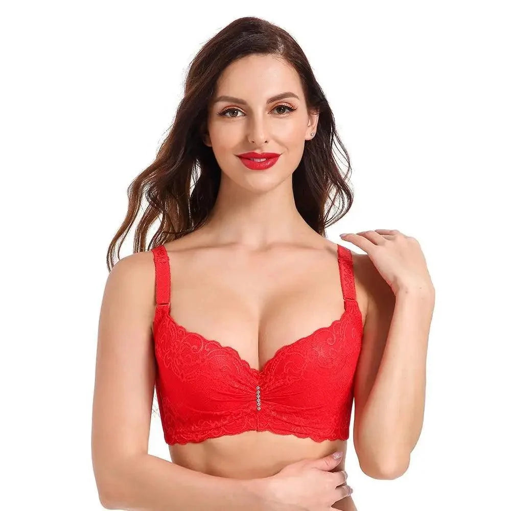 New Luxury Bras for Women's Bra Plus Big Large Size Super Push Up Bralette Lace Intimates Sexy Undrwear For Females Stevvex