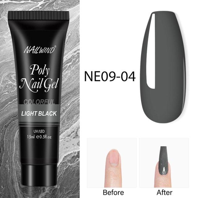 New Poly Nail Polish Gel Extension Glitter Gel Nails Manicure Design UV Reflective Diamond Shine