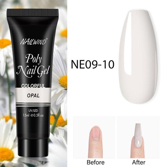 New Poly Nail Polish Gel Extension Glitter Gel Nails Manicure Design UV Reflective Diamond Shine