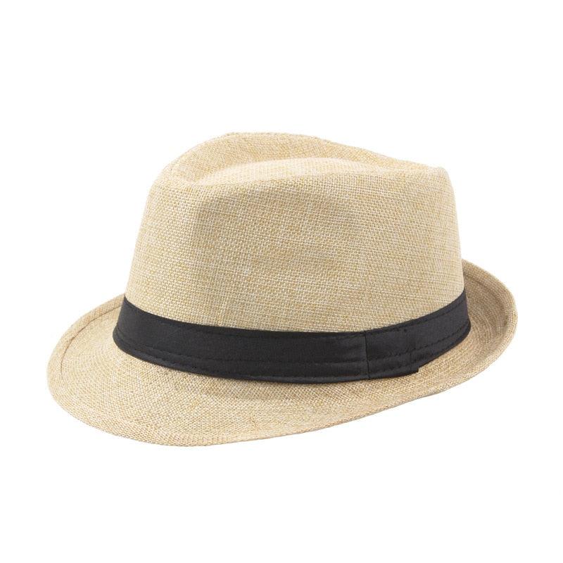 New Spring Summer Retro Men's Hats Fedoras Classic Simple Hat Vintage Short Brim Warm Fedora Hat Belt Design Elegant Summer Sun Hat For Men Summer Accessories UV Protection 58cm Stevvex