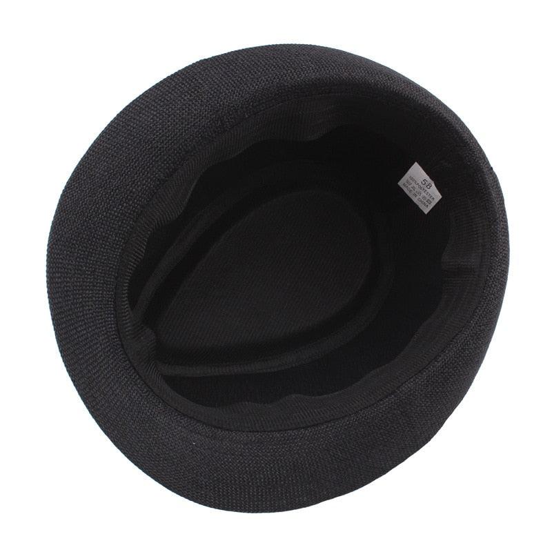 New Spring Summer Retro Men's Hats Fedoras Classic Simple Hat Vintage Short Brim Warm Fedora Hat Belt Design Elegant Summer Sun Hat For Men Summer Accessories UV Protection 58cm Stevvex
