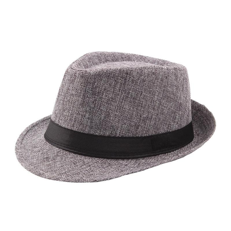 New Spring Summer Retro Men's Hats Fedoras Classic Simple Hat Vintage Short Brim Warm Fedora Hat Belt Design Elegant Summer Sun Hat For Men Summer Accessories UV Protection 58cm Stevvex