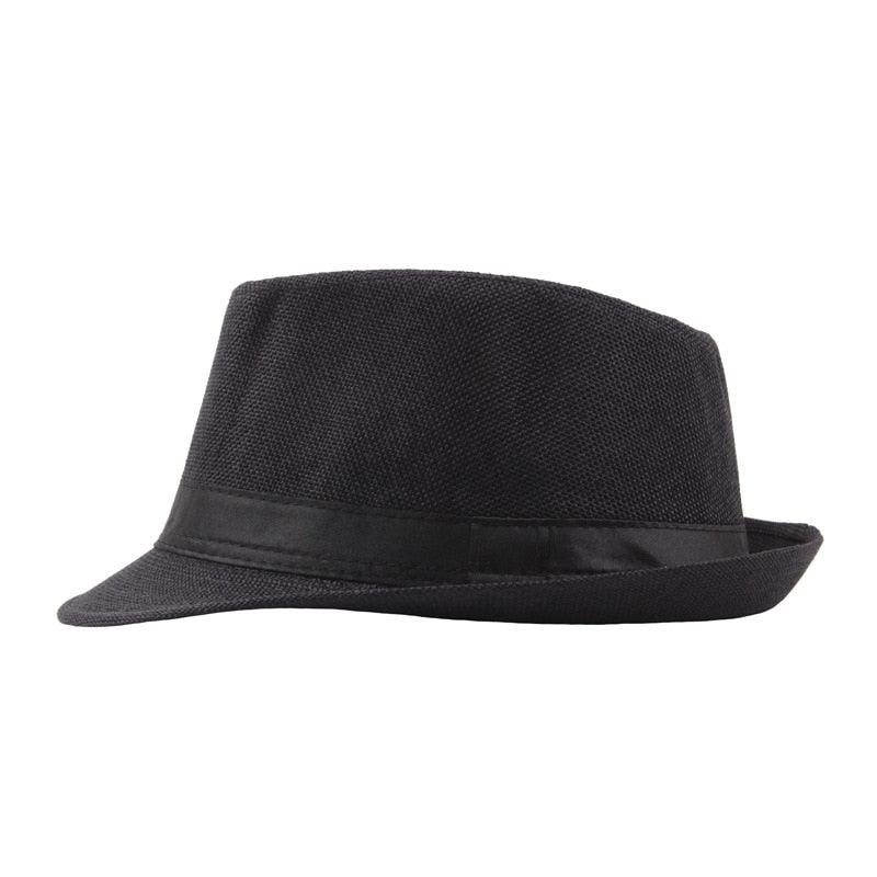 New Spring Summer Retro Men's Hats Fedoras Classic Simple Hat Vintage Short Brim Warm Fedora Hat Belt Design Elegant Summer Sun Hat For Men Summer Accessories UV Protection 58cm Stevvex