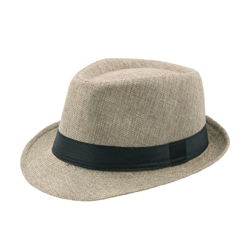 New Spring Summer Retro Men's Hats Fedoras Classic Simple Hat Vintage Short Brim Warm Fedora Hat Belt Design Elegant Summer Sun Hat For Men Summer Accessories UV Protection 58cm Stevvex