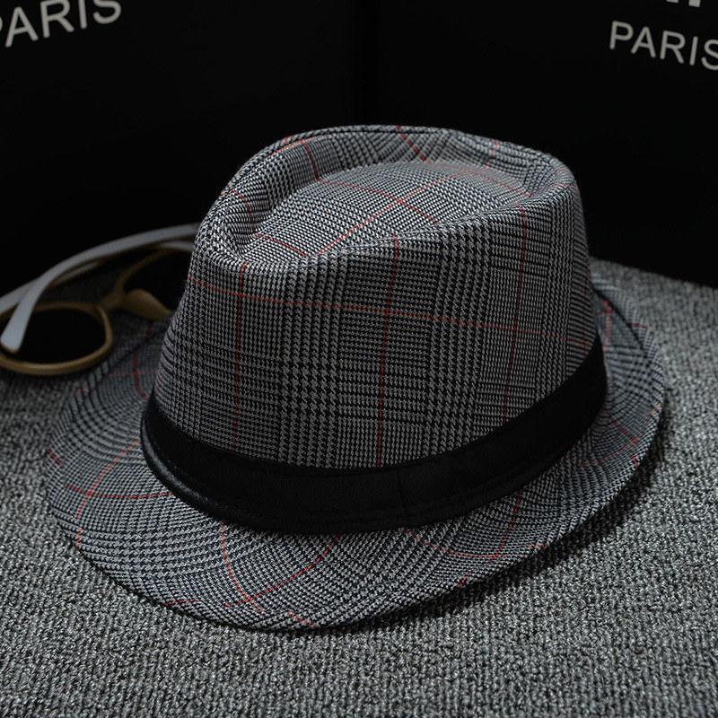 New Spring Summer Retro Men's Hats Fedoras Classic Simple Hat Vintage Short Brim Warm Fedora Hat Belt Design Elegant Summer Sun Hat For Men Summer Accessories UV Protection 58cm Stevvex