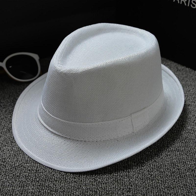 New Spring Summer Retro Men's Hats Fedoras Classic Simple Hat Vintage Short Brim Warm Fedora Hat Belt Design Elegant Summer Sun Hat For Men Summer Accessories UV Protection 58cm Stevvex
