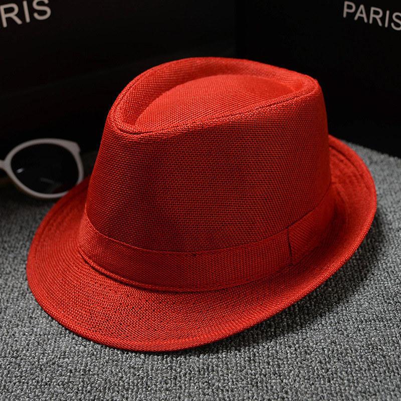 New Spring Summer Retro Men's Hats Fedoras Classic Simple Hat Vintage Short Brim Warm Fedora Hat Belt Design Elegant Summer Sun Hat For Men Summer Accessories UV Protection 58cm Stevvex