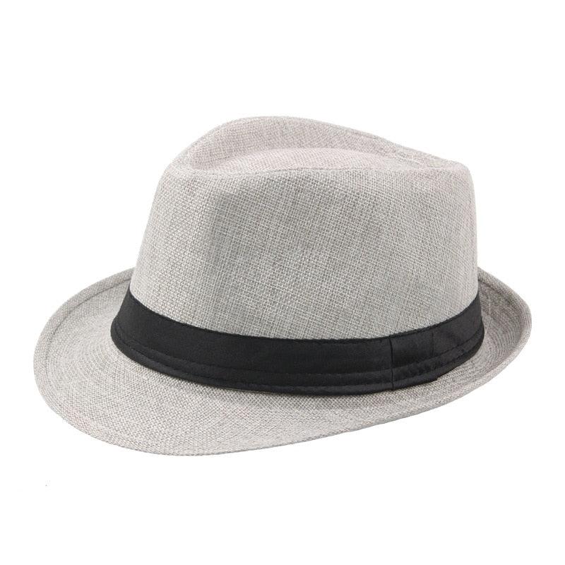 New Spring Summer Retro Men's Hats Fedoras Classic Simple Hat Vintage Short Brim Warm Fedora Hat Belt Design Elegant Summer Sun Hat For Men Summer Accessories UV Protection 58cm Stevvex