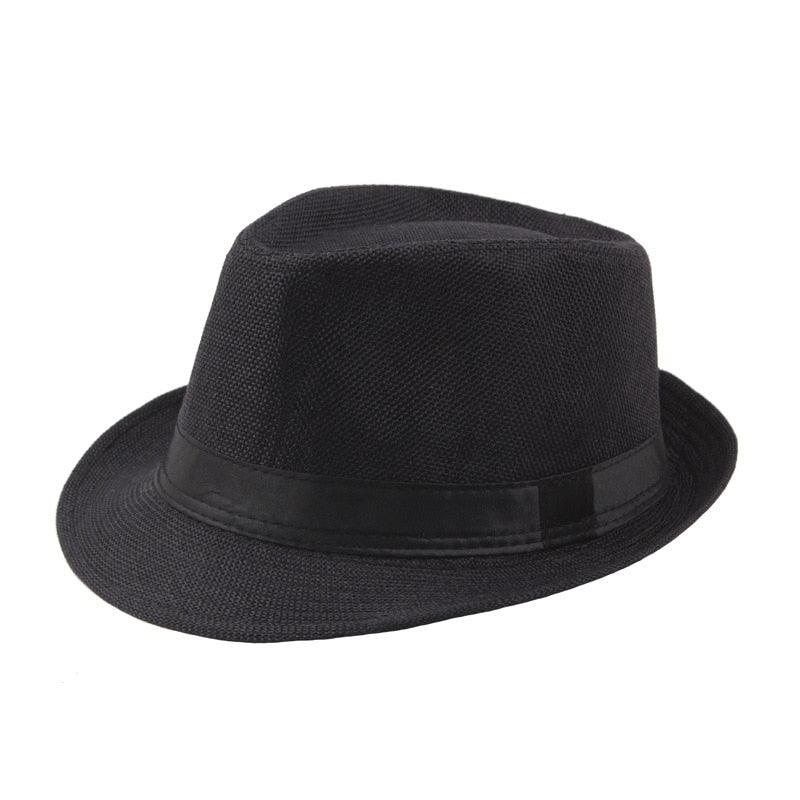 New Spring Summer Retro Men's Hats Fedoras Classic Simple Hat Vintage Short Brim Warm Fedora Hat Belt Design Elegant Summer Sun Hat For Men Summer Accessories UV Protection 58cm Stevvex