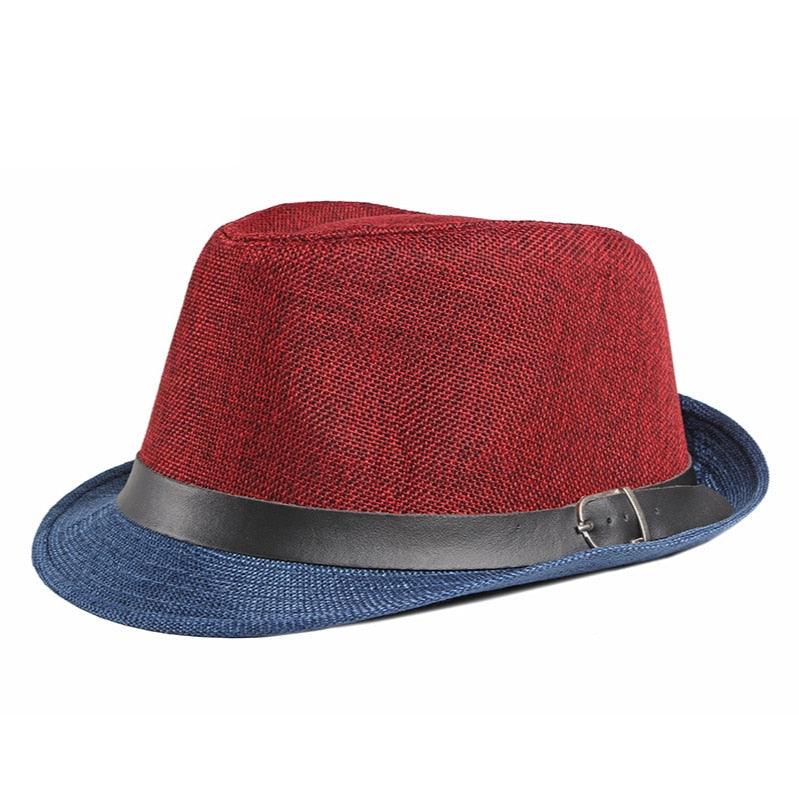 New Spring Summer Retro Men's Hats Fedoras Classic Simple Hat Vintage Short Brim Warm Fedora Hat Belt Design Elegant Summer Sun Hat For Men Summer Accessories UV Protection 58cm Stevvex
