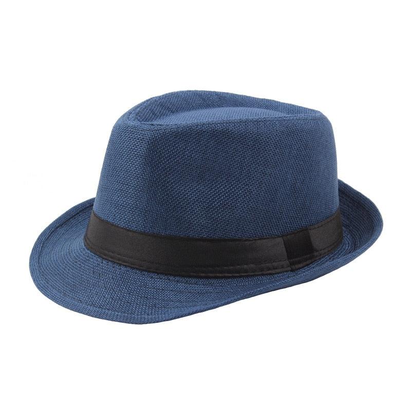 New Spring Summer Retro Men's Hats Fedoras Classic Simple Hat Vintage Short Brim Warm Fedora Hat Belt Design Elegant Summer Sun Hat For Men Summer Accessories UV Protection 58cm Stevvex