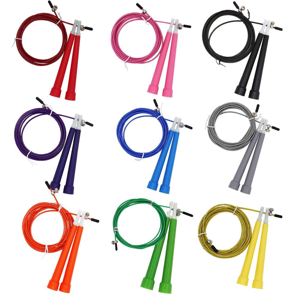 New Steel Wire Skipping Skip Adjustable Jump Rope Fitnesss Adjustable Jump Rope Workout Fitness Equipment Exercise Workout 3 Meters Speed Plastic Steel Wire Skipping Rope For Sport Stevvex