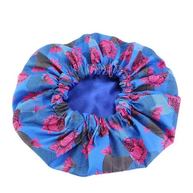 New Stunning Extra Large Satin Lined Bonnet Women Big Size Beauty Print Satin Silk Bonnet Sleep Night Cap Head Cover Bonnet Hat Stevvex