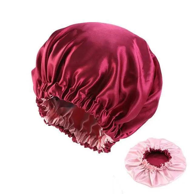 New Stunning Extra Large Satin Lined Bonnet Women Big Size Beauty Print Satin Silk Bonnet Sleep Night Cap Head Cover Bonnet Hat Stevvex