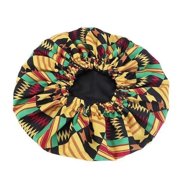 New Stunning Extra Large Satin Lined Bonnet Women Big Size Beauty Print Satin Silk Bonnet Sleep Night Cap Head Cover Bonnet Hat Stevvex