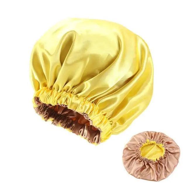 New Stunning Extra Large Satin Lined Bonnet Women Big Size Beauty Print Satin Silk Bonnet Sleep Night Cap Head Cover Bonnet Hat Stevvex