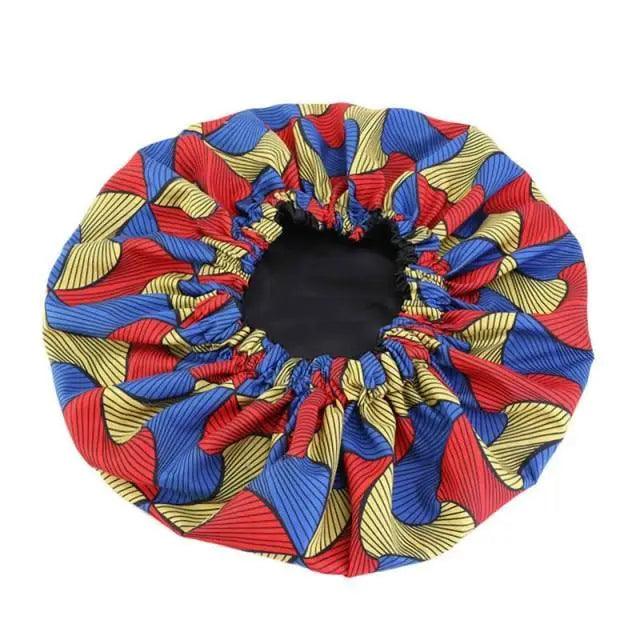 New Stunning Extra Large Satin Lined Bonnet Women Big Size Beauty Print Satin Silk Bonnet Sleep Night Cap Head Cover Bonnet Hat Stevvex