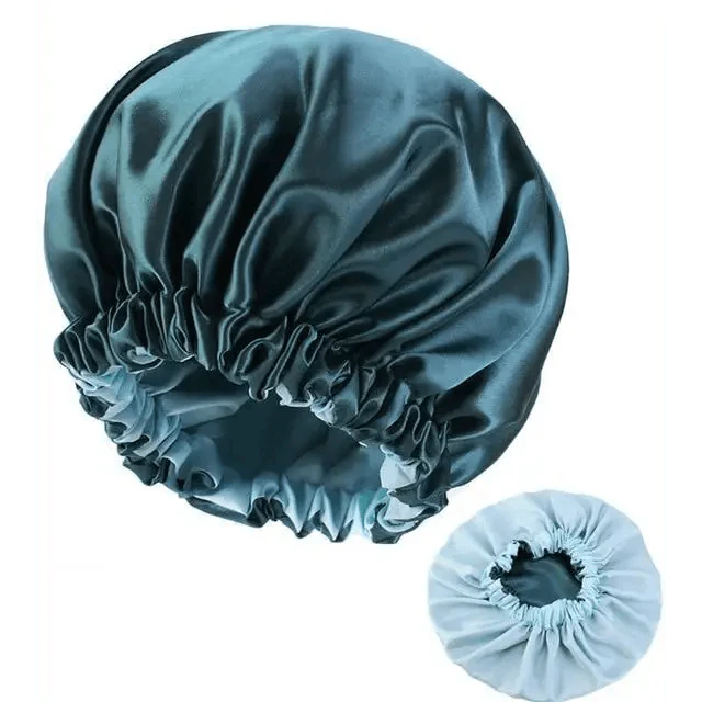 New Stunning Extra Large Satin Lined Bonnet Women Big Size Beauty Print Satin Silk Bonnet Sleep Night Cap Head Cover Bonnet Hat Stevvex
