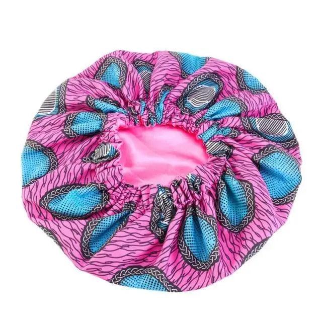 New Stunning Extra Large Satin Lined Bonnet Women Big Size Beauty Print Satin Silk Bonnet Sleep Night Cap Head Cover Bonnet Hat Stevvex